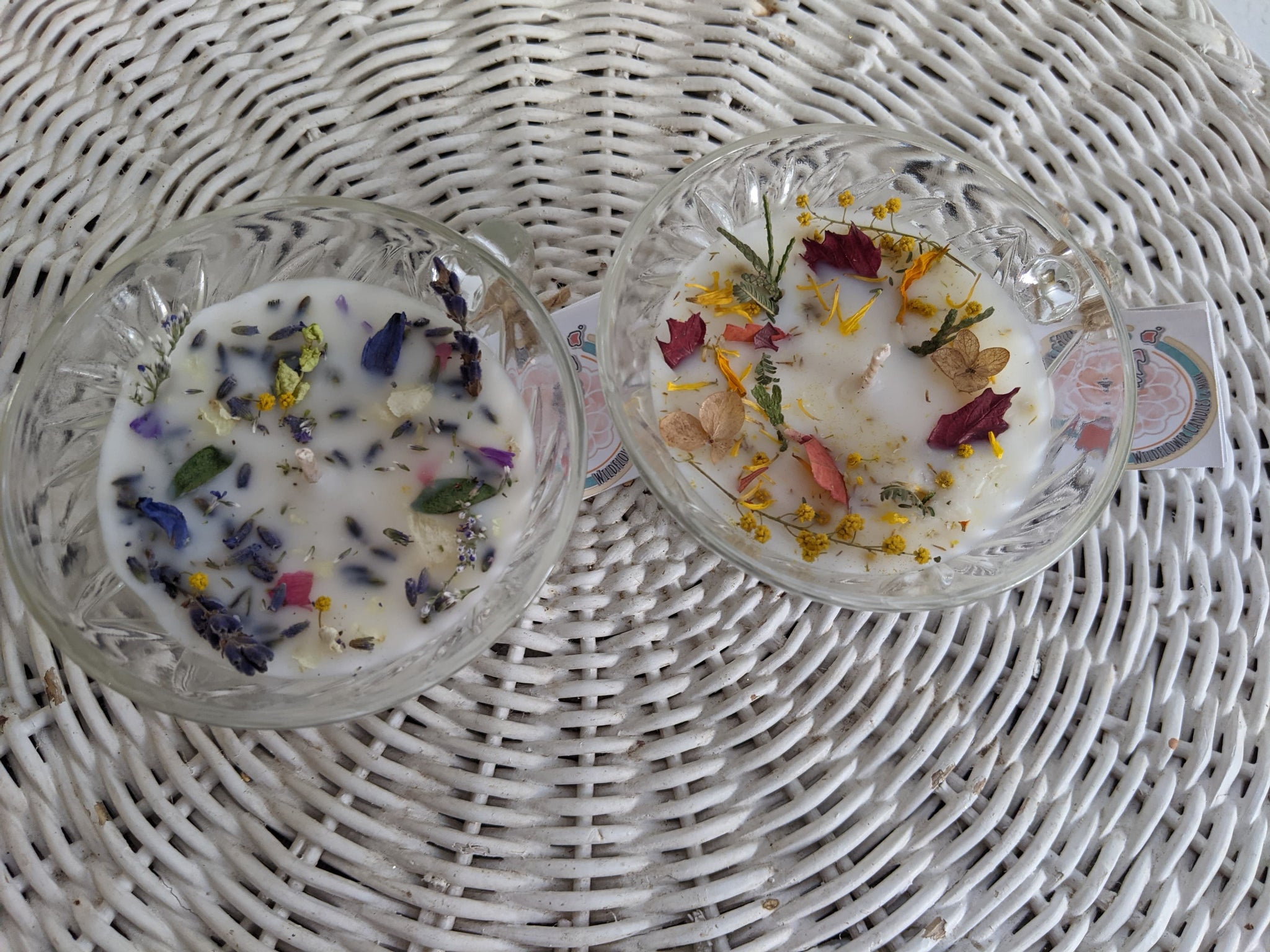 Small - Size "Standard" Teacup Candles - Top View (Example Only)
